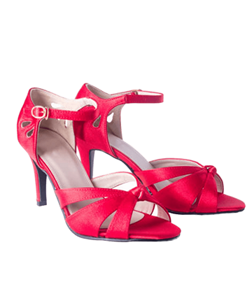 Crimson Satin Pumps