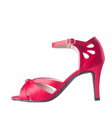 Crimson Satin Pumps 3 