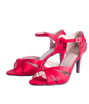 Crimson Satin Pumps 4